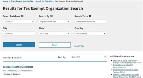 501c3 nonprofit lookup.